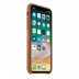Кожаный чехол для iPhone X / Xs, золотисто-коричневый цвет, оригинальный Apple
