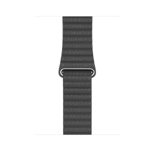 Apple Watch Series 5 // 44мм GPS + Cellular // Корпус из нержавеющей стали цвета «серый космос», кожаный ремешок черного цвета, размер ремешка M