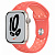 Купить Apple Watch Series 7 // 45мм GPS // Корпус из алюминия цвета «сияющая звезда», спортивный ремешок Nike цвета «волшебная искра/нежная заря»