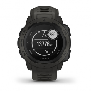 Туристические умные часы Garmin Instinct (45mm), корпус и силиконовый ремешок цвета Graphite