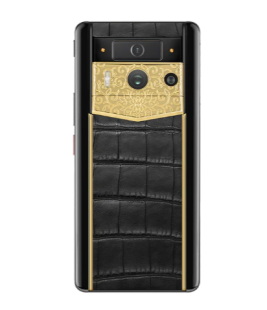Телефон Vertu METAVERTU 2 Max, 1Tb, Luxury Custom-Made Golden Lotus Memory, Alligator Leather (Black/Черный)