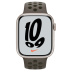 Apple Watch Series 7 // 41мм GPS + Cellular // Корпус из алюминия цвета «сияющая звезда», спортивный ремешок Nike цвета «cерая олива/рабочий хаки»