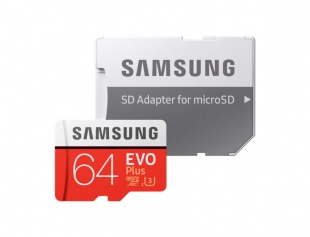 Карта памяти Samsung microSDXC EVO+ UHS-I U3 64GB Class10
