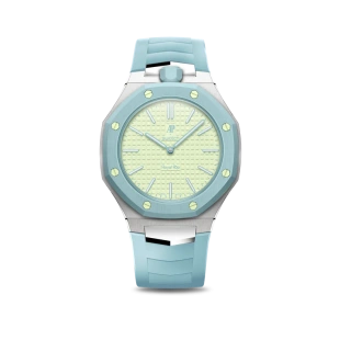 Аксессуары Golden Concept Royal Sport Edition для часов Swatch Royal Pop (BLAUE ACHT) (Салатовый и голубой ремешки)