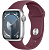 Купить Apple Watch Series 9 // 41мм GPS // Корпус из алюминия серебристого цвета, спортивный ремешок цвета "шелковица"