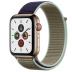 Apple Watch Series 5 // 44мм GPS + Cellular // Корпус из нержавеющей стали золотого цвета, спортивный браслет цвета «лесной хаки» Apple Watch Series 5 // 44мм GPS + Cellular // Корпус из нержавеющей стали золотого цвета, спортивный браслет цвета «лесной хаки»
