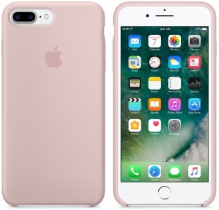 Силиконовый чехол для iPhone 7+ (Plus)/8+ (Plus), цвет «розовый песок», оригинальный Apple