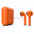 Купить AirPods - беспроводные наушники с Qi - зарядным кейсом Apple (Оранжевый, матовый)