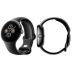 Google Pixel Watch 2, Wi-Fi, серебристый корпус, спортивный ремешок черного цвета (Obsidian)