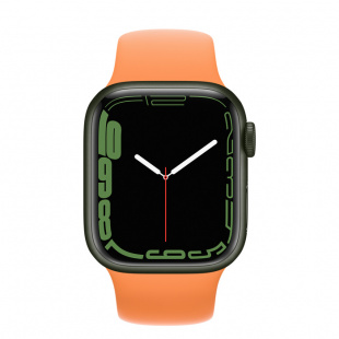 Apple Watch Series 7 // 41мм GPS // Корпус из алюминия зеленого цвета, спортивный ремешок цвета «весенняя мимоза»