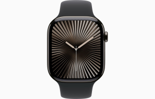 Apple Watch Series 10 // 46мм GPS+Cellular // Корпус из титана сланцевого цвета, спортивный ремешок черного цвета
