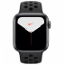 Apple Watch Series 5 // 44мм GPS + Cellular // Корпус из алюминия цвета «серый космос», спортивный ремешок Nike цвета «антрацитовый/чёрный»