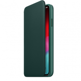 Кожаный чехол Folio для iPhone XS Max, цвет «зелёный лес», оригинальный Apple