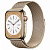 Купить Apple Watch Series 8 // 45мм GPS + Cellular // Корпус из нержавеющей стали золотого цвета, миланский сетчатый браслет золотого цвета