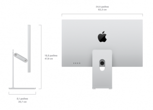 Монитор Studio Display с дисплеем Retina 5K, покрытие с использованием нано-структуры, с регулируемой по наклону и высоте подставкой