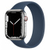 Apple Watch Series 7 // 45мм GPS + Cellular // Корпус из нержавеющей стали серебристого цвета, монобраслет цвета «синий омут»