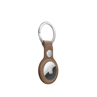 Брелок FineWoven для AirTag с кольцом для ключей, серо-коричневый цвет
