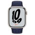 Apple Watch Series 7 // 45мм GPS + Cellular // Корпус из алюминия цвета «сияющая звезда», спортивный ремешок Nike цвета «ночной ультрамарин/мистический ультрамарин»