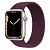 Купить Apple Watch Series 7 // 45мм GPS // Корпус из алюминия цвета «сияющая звезда», плетёный монобраслет цвета «тёмная вишня»
