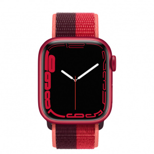 Apple Watch Series 7 // 45мм GPS + Cellular // Корпус из алюминия красного цвета, спортивный браслет цвета (PRODUCT)RED