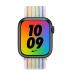 Apple Watch Series 7 // 45мм GPS // Корпус из алюминия цвета «тёмная ночь», спортивный браслет Nike радужного цвета