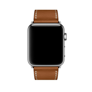 42/44 мм ремешок Simple Tour из кожи Barenia цвета Fauve для Apple Watch Hermès