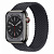 Купить Apple Watch Series 8 // 45мм GPS + Cellular // Корпус из нержавеющей стали графитового цвета, плетёный монобраслет цвета "темная ночь"