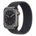Apple Watch Series 8 // 45мм GPS + Cellular // Корпус из нержавеющей стали графитового цвета, плетёный монобраслет цвета "темная ночь"