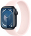 Apple Watch Series 9 // 45мм GPS // Корпус из алюминия цвета "темная ночь", монобраслет светло-розового цвета