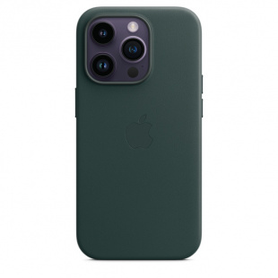 Кожаный чехол MagSafe для iPhone 14 Pro Max, цвет Forest Green/Зеленый лес