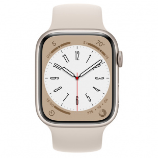 Apple Watch Series 8 // 45мм GPS // Корпус из алюминия цвета "сияющая звезда", монобраслет цвета "сияющая звезда"