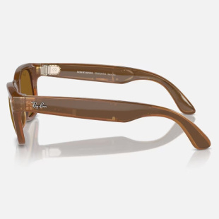 Умные очки Ray-Ban Stories Wayfarer (Коричневая (карамельная) глянцевая оправа, коричневые линзы)