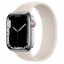 Apple Watch Series 7 // 45мм GPS + Cellular // Корпус из нержавеющей стали серебристого цвета, монобраслет цвета «сияющая звезда»
