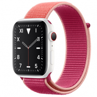 Apple Watch Series 5 // 44мм GPS + Cellular // Корпус из керамики, спортивный браслет цвета «сочный гранат»