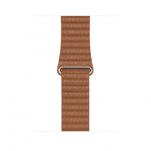 Apple Watch Series 5 // 44мм GPS + Cellular // Корпус из титана цвета «серый космос», кожаный ремешок золотисто-коричневого цвета, размер ремешка L