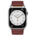 Apple Watch Series 7 Hermès // 45мм GPS + Cellular // Корпус из нержавеющей стали серебристого цвета, ремешок Single Tour Attelage цвета Rouge H