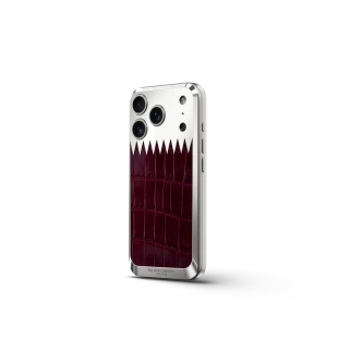 Чехол Golden Concept для iPhone 17 Pro, Magnetic Shield, Alligator Edition - Maroon Heritage