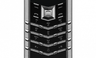 Телефон Vertu Signature V, Stainless steel, Calf Leather (Pure Silver/Черный)