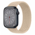 Apple Watch Series 8 // 45мм GPS // Корпус из алюминия цвета "темная ночь", плетёный монобраслет бежевого цвета