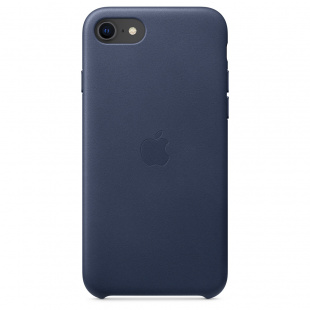 Кожаный чехол для iPhone SE, тёмно‑синий цвет, оригинальный Apple
