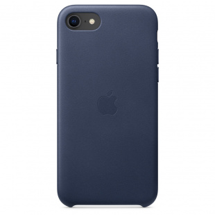 Кожаный чехол для iPhone SE, тёмно‑синий цвет, оригинальный Apple