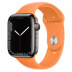 Apple Watch Series 7 // 45мм GPS + Cellular // Корпус из нержавеющей стали графитового цвета, спортивный ремешок цвета «весенняя мимоза»
