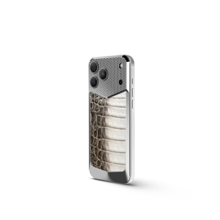 Магнитная накладка Golden Concept Magnetic Shield для iPhone 18 Pro Max, Himalaya Crocodile Edition