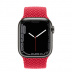 Apple Watch Series 7 // 45мм GPS + Cellular // Корпус из нержавеющей стали графитового цвета, плетёный монобраслет цвета (PRODUCT)RED
