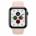 Apple Watch Series 5 // 44мм GPS + Cellular // Корпус из нержавеющей стали цвета «серый космос», спортивный ремешок цвета «розовый песок»