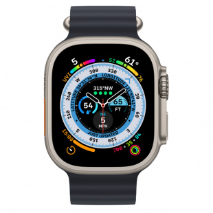 Apple Watch Ultra // 49мм GPS + Cellular // Корпус из титана, ремешок Ocean Band цвета "темная ночь"
