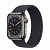 Купить Apple Watch Series 8 // 41мм GPS + Cellular // Корпус из нержавеющей стали графитового цвета, плетёный монобраслет цвета "темная ночь"
