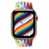 Apple Watch Series 8 // 45мм GPS + Cellular // Корпус из нержавеющей стали золотого  цвета, плетёный монобраслет цвета Pride Edition
