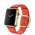 Apple Watch Edition 38мм, 18-каратное жёлтое золото, ярко-красный ремешок с современной пряжкой