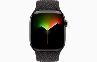 Apple Watch Series 11 // 46мм GPS+Cellular // Корпус из титана сланцевого цвета, плетеный монобраслет цвета Unity Rhythm